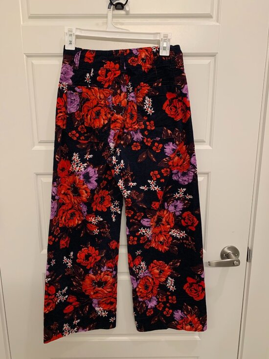 Anthropologie Maeve Colette Cropped Velvet Pants - Picture 3 of 6